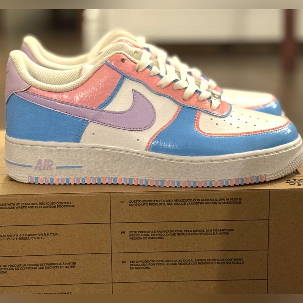 Nike Air Force 1 ‘07 Next Nature Pastel Pink Blue Lavender NEW Women’s 10.5